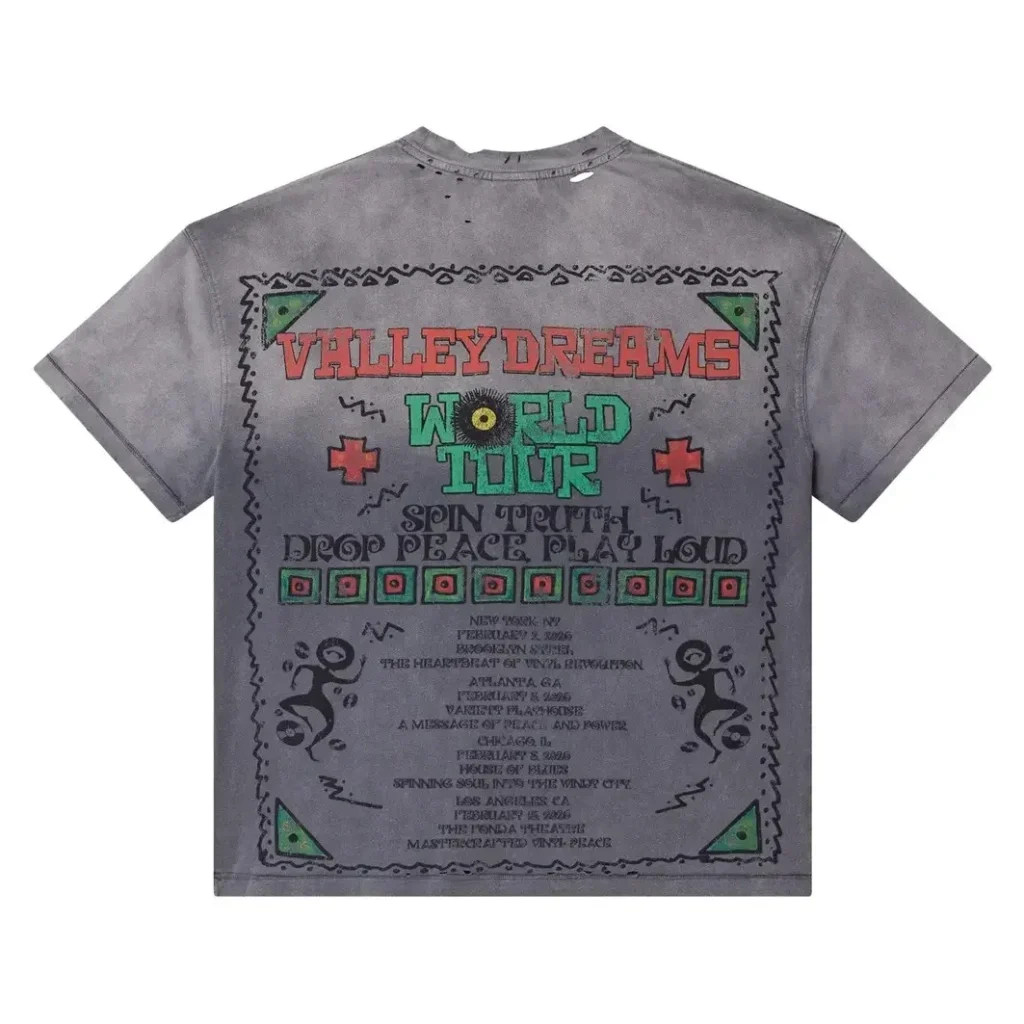 Vale Forever Valley Dreams World Tour T-Shirt Vintage Grey
