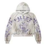 Vale Forever Army Zip Up Grey Hoodie